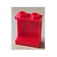 Part 87552 Red Panel 1 x 2 x 2 with Side Supports - Hollow Studs 